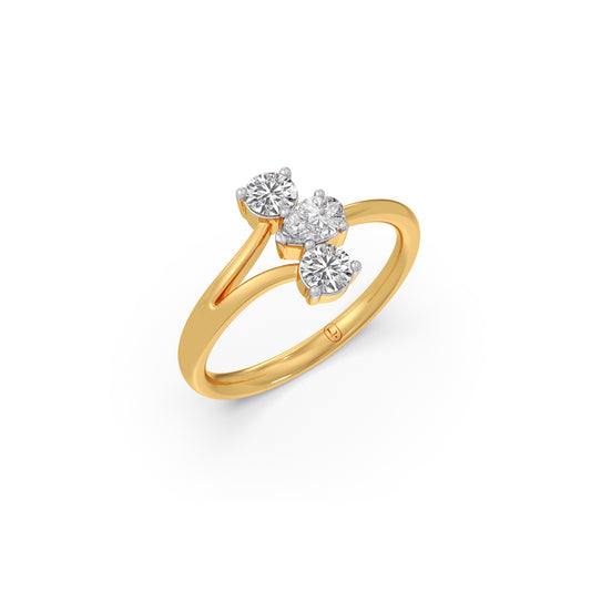 The Trio Point Ring - Yellow