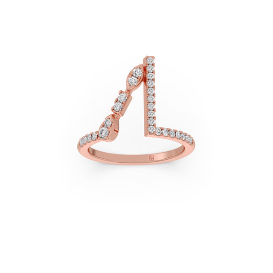 Trio Spire Diamond V Ring