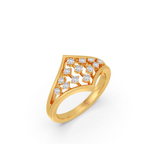 Floral Net Diamond Ring