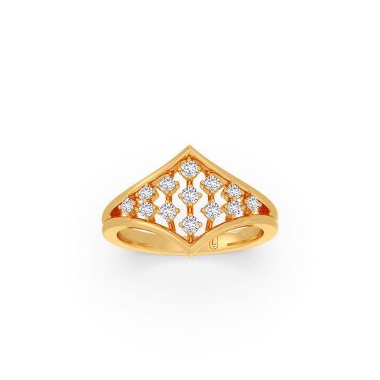 Floral Net Diamond Ring