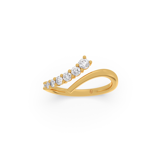 Ascending Sparkle Diamond Gap Ring