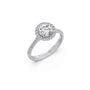 Solitaire Halo Round Sidestone Ring