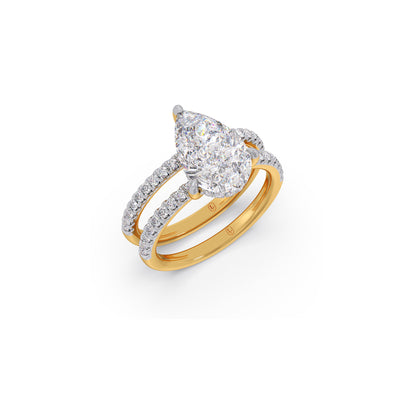 Promise of Eternity Pear Solitaire Stackable Ring