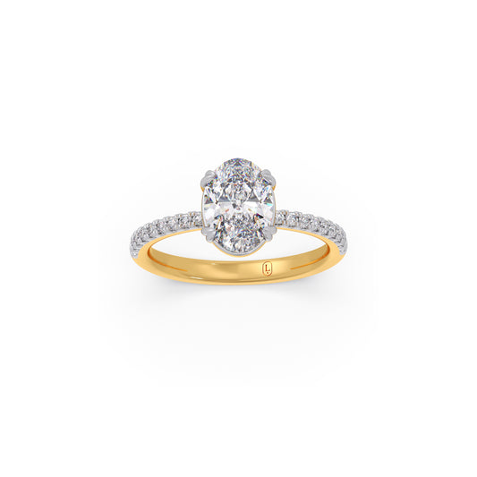 Timeless Oval Solitaire Diamond Ring - Yellow