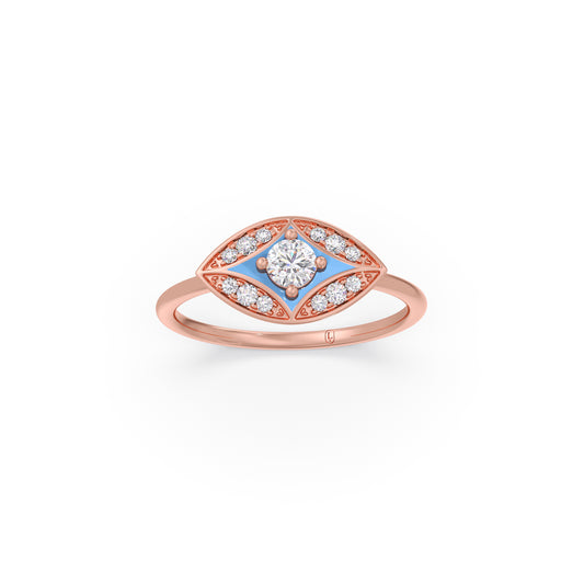 Cotton Candy Starburst Diamond Ring - Rose