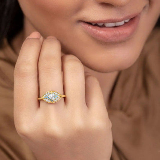 Cotton Candy Starburst Diamond Ring