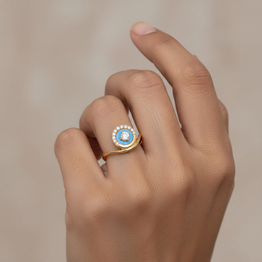 Cotton Candy Swirling Diamond Ring