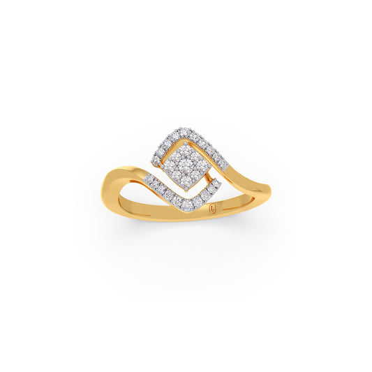Glimmer Square Diamond Ring - Yellow