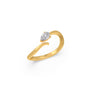 0.30 cts Pear Shape Solitaire Diamond Gap Ring