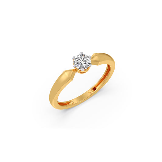 0.25 cts Classic Solitaire Diamond Ring - Yellow