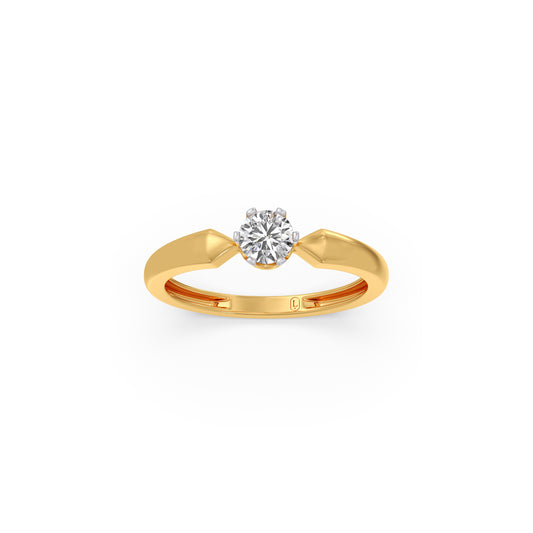 0.25 cts Classic Solitaire Diamond Ring - Yellow