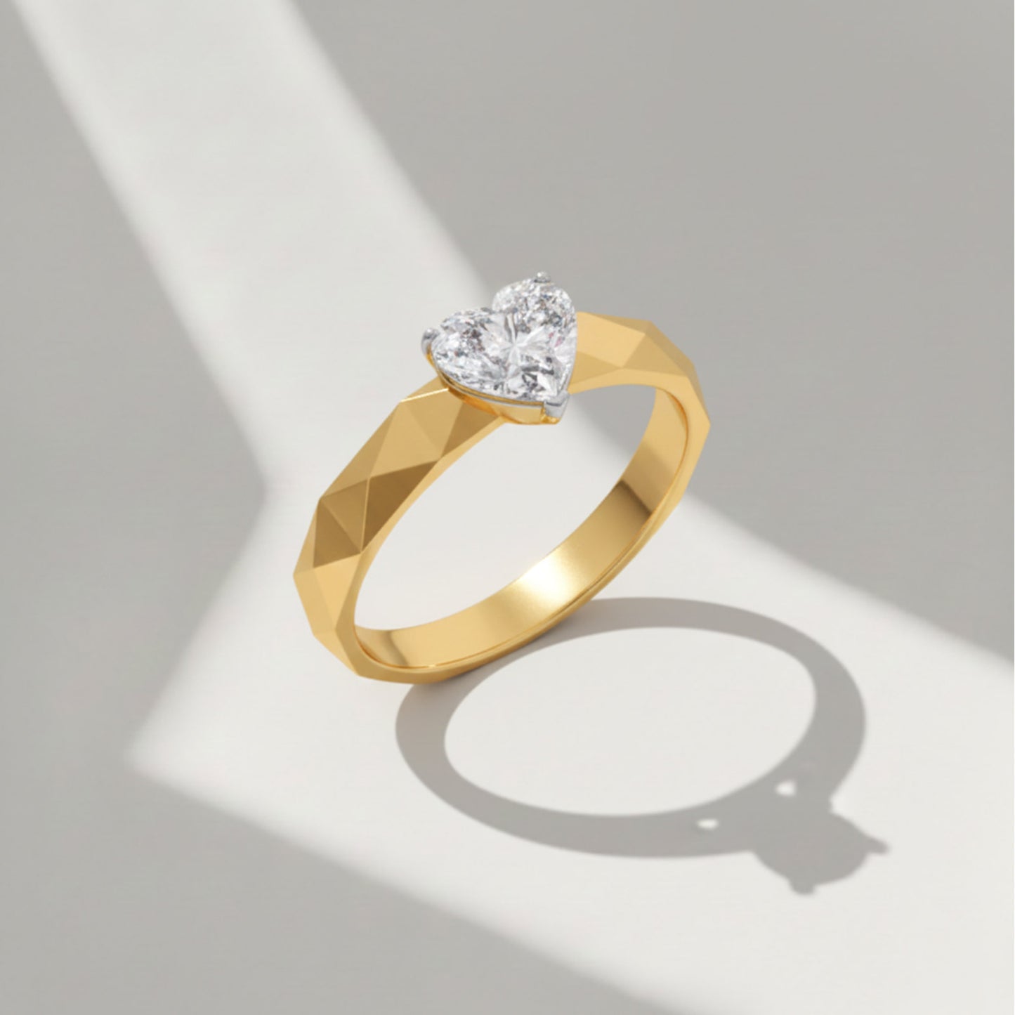 Luminous Heart Solitaire Diamond Ring