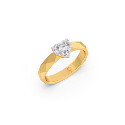 Luminous Heart Solitaire Diamond Ring