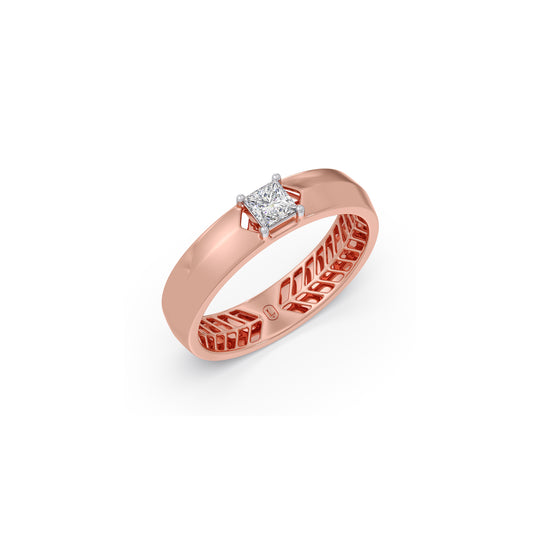 Icy Princess Solitaire Ring - Rose