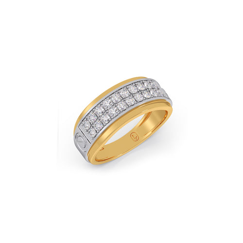 Elysium Channel Diamond Mens Ring