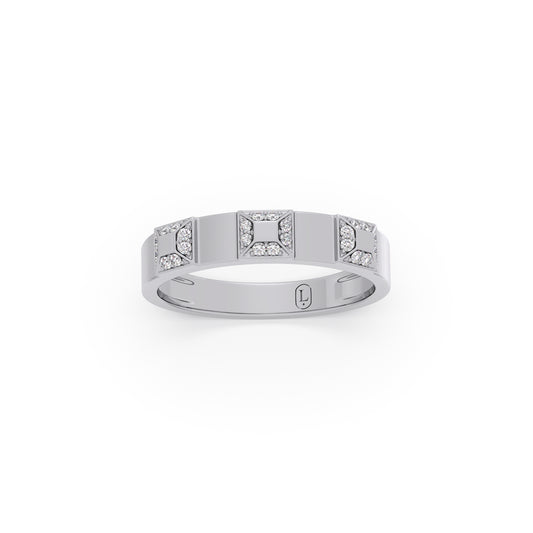 Mosaic Platinum Couple Band For Her - Plt
