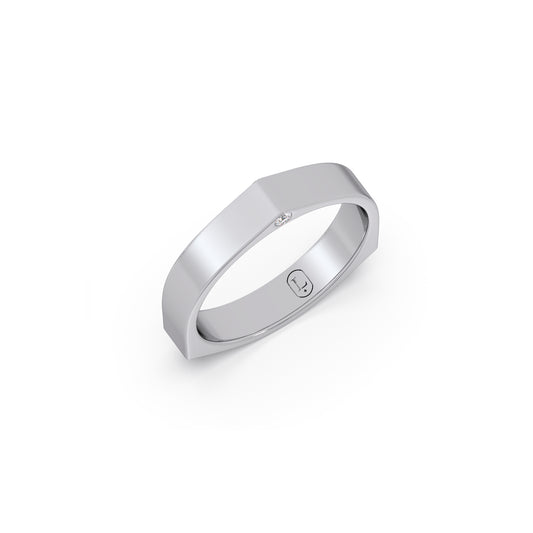 Rivet Platinum Couple Band For Her - Plt