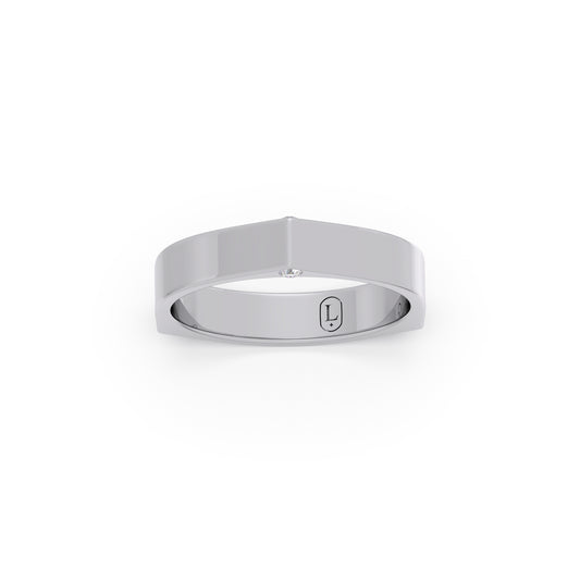 Rivet Platinum Couple Band For Her - Plt