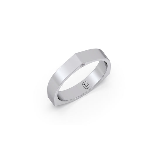 Rivet Platinum Couple Band For Him - Plt
