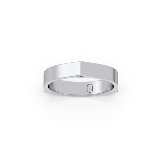 Rivet Platinum Couple Band For Him - Plt