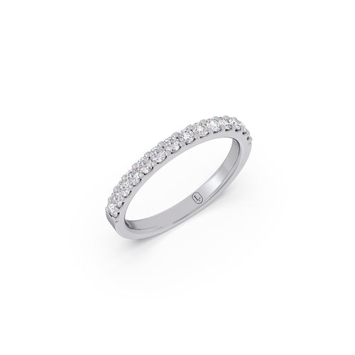 Platinum Diamond Half Eternity Band
