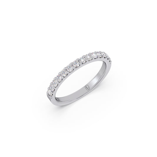 Platinum Diamond Half Eternity Band - Plt