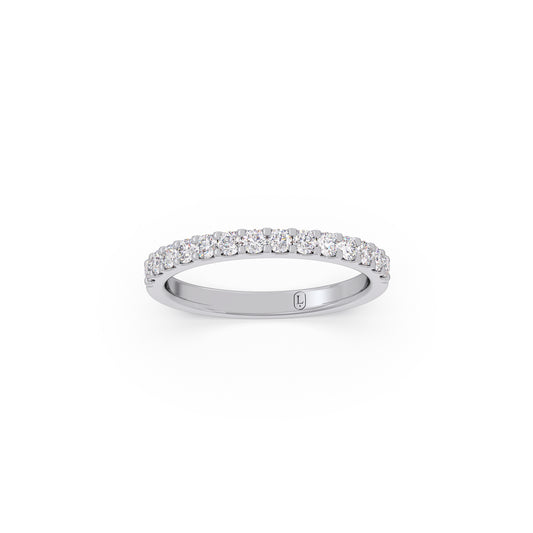 Platinum Diamond Half Eternity Band - Plt