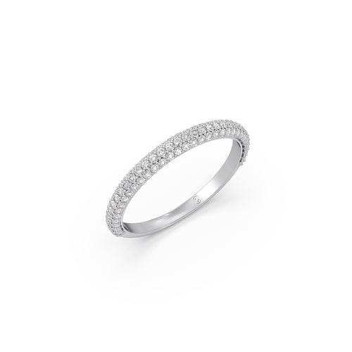 Glitz Platinum Half-Eternity Band