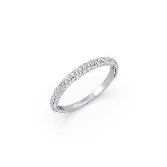 Glitz Platinum Half-Eternity Band - Plt
