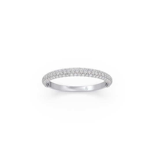 Glitz Platinum Half-Eternity Band - Plt