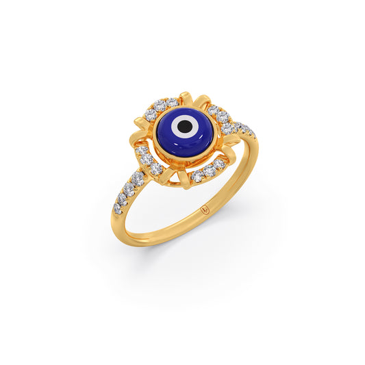 Evil Eye Diamond Bloom Ring
