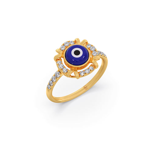Evil Eye Diamond Bloom Ring
