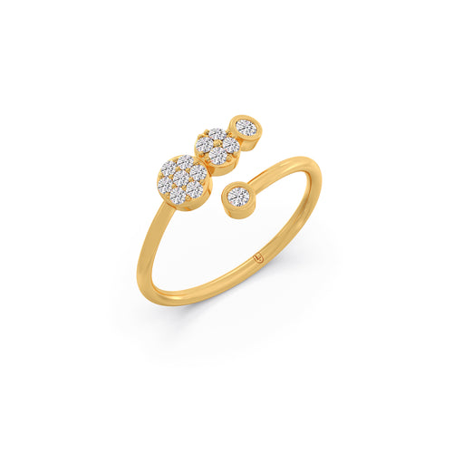 The Cluster Dot Open Diamond Ring