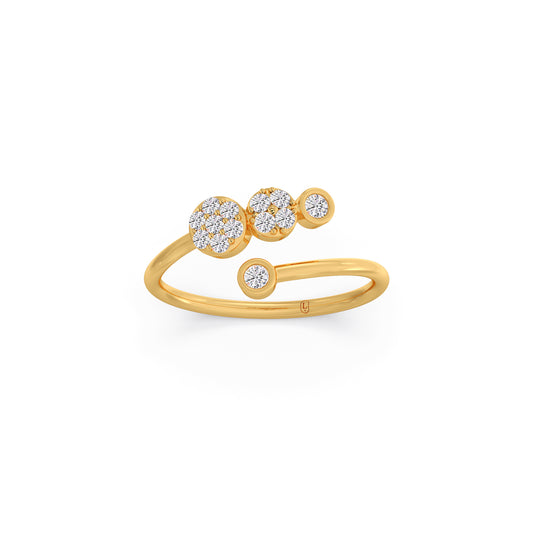 The Cluster Dot Open Diamond Ring