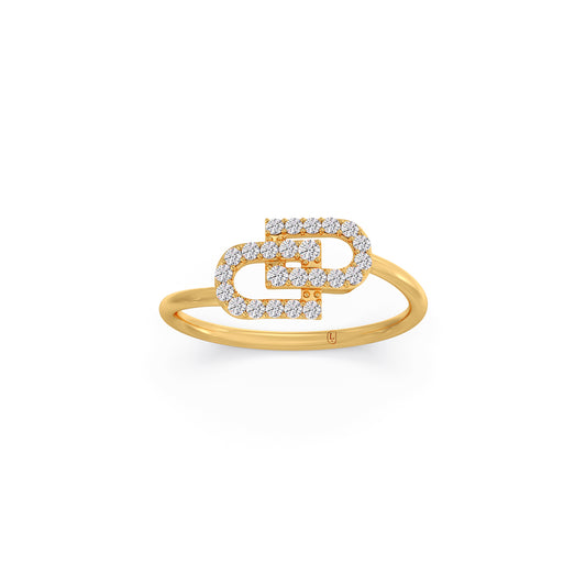 Double Clover Diamond Ring