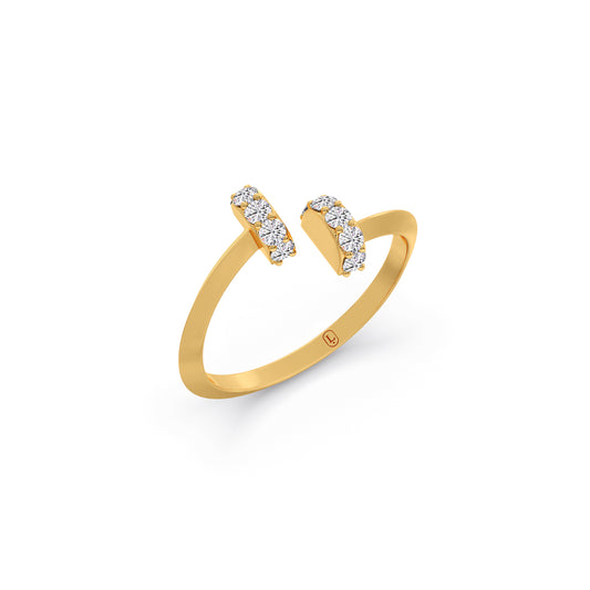 Double Bar Diamond Ring