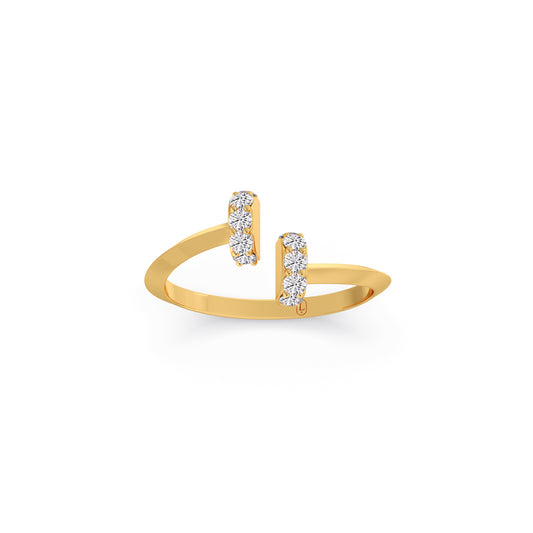 Double Bar Diamond Ring