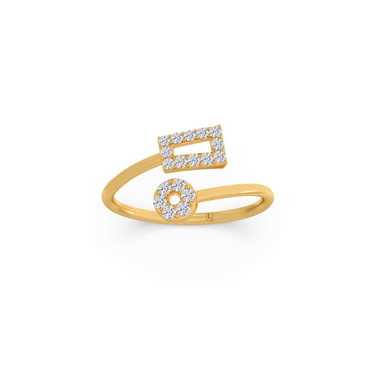 The Rectangle and Circle Diamond Ring