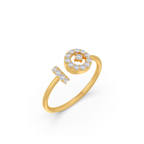 Double Clover Bypass Diamond Ring