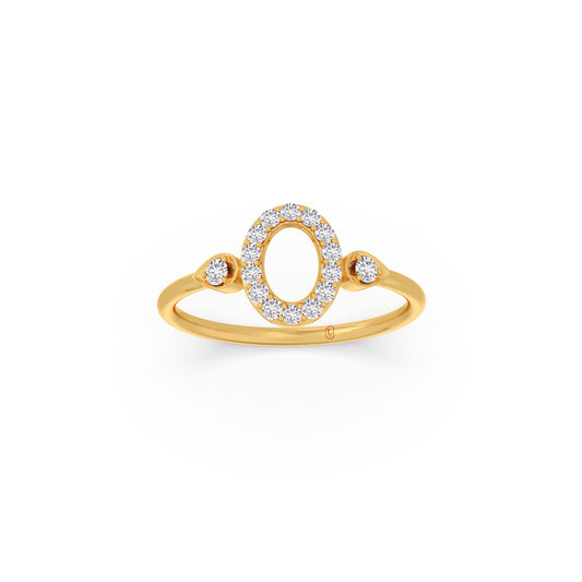 Oval Flow Round Diamond Ring