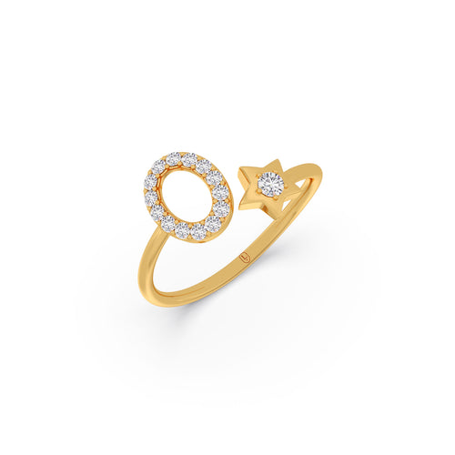 The Star and Oval Diamond Gap Ring