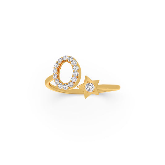 The Star and Oval Diamond Gap Ring
