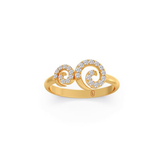 Whirlwind Round Diamond Ring