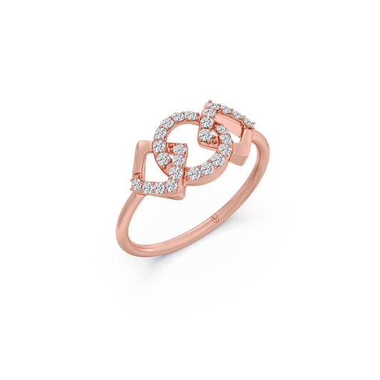 The Unity Round Diamond Ring - Rose