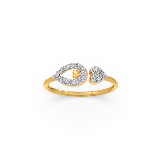The Sweetheart Diamond Gap Ring - Yellow