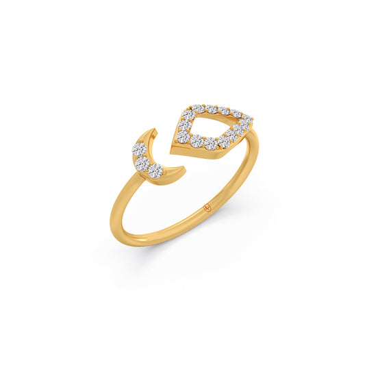 Moonlight Diamond Gap Ring