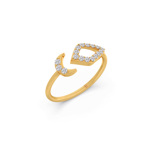 Moonlight Diamond Gap Ring