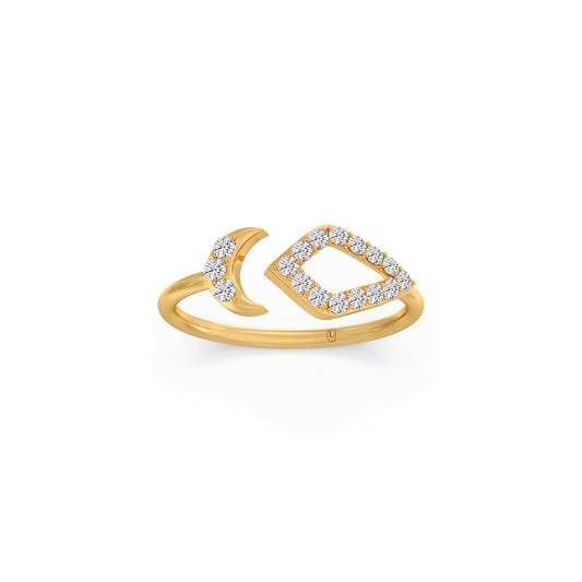 Moonlight Diamond Gap Ring