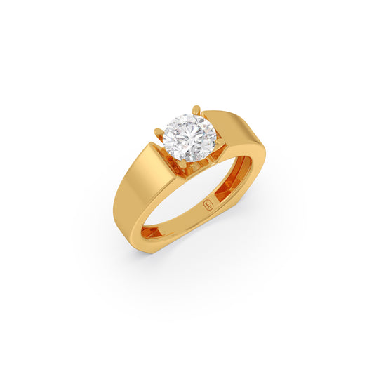Signature Euro Solitaire Women’s Ring - Yellow