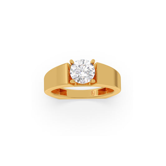 Signature Euro Solitaire Women’s Ring - Yellow